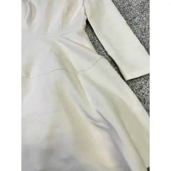 Gal Meets Glam Celeste Fit to Flare Pleated Dress, Sz 6 Cream Old Money Classic - Picture 3 of 15